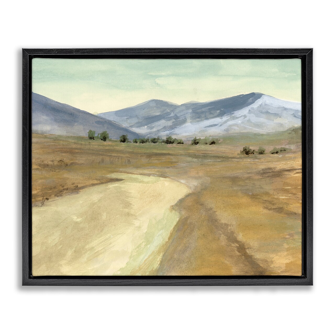Stupell Industries Distant Desert Mountains Floater Framed Canvas Wall Art Design by Michael Willett